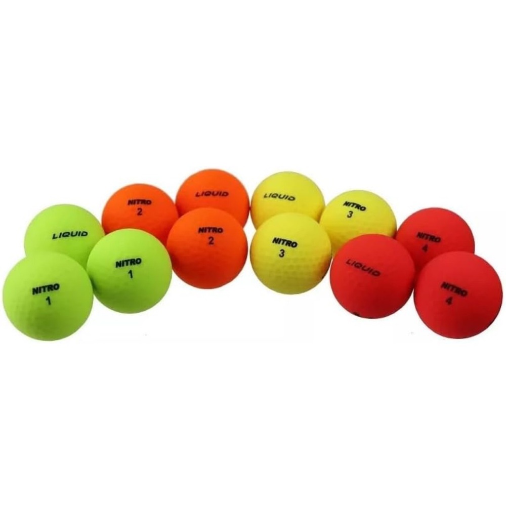 New Nitro Liquid Golf Balls 1-Dozen Multi